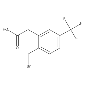 2-Bromomethyl-5-(trifluoromethyl)phenylacetic acid结构式