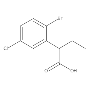 2-(2-Bromo-5-chlorophenyl)butanoic acid Structure