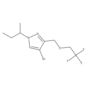 4-bromo-1-sec-butyl-3-[(2,2,2-trifluoroethoxy)methyl]-1H-pyrazole结构式