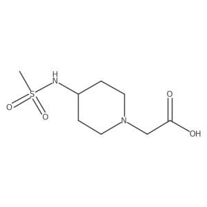 2-(4-(Methylsulfonamido)piperidin-1-yl)acetic acid Structure