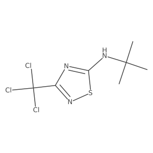 n-Tert-butyl-3-(trichloromethyl)-1,2,4-thiadiazol-5-amine结构式