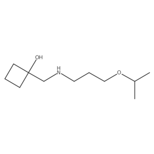 1-({[3-(Propan-2-yloxy)propyl]amino}methyl)cyclobutan-1-ol结构式