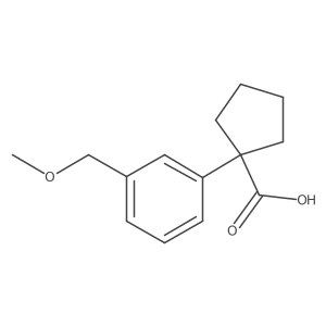 1-(3-(Methoxymethyl)phenyl)cyclopentane-1-carboxylic acid结构式