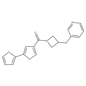 (5-(Furan-2-yl)isoxazol-3-yl)(3-(pyridin-3-yloxy)azetidin-1-yl)methanone Structure