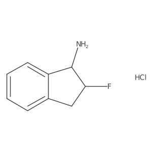 2-Fluoro-2,3-dihydro-1H-inden-1-amine hydrochloride结构式