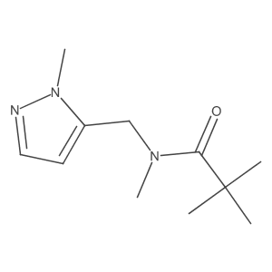 N-methyl-N-((1-methyl-1H-pyrazol-5-yl)methyl)pivalamide Structure