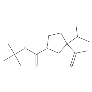 Tert-butyl 3-acetyl-3-(propan-2-yl)pyrrolidine-1-carboxylate Structure