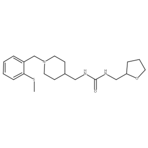 1-((1-(2-(Methylthio)benzyl)piperidin-4-yl)methyl)-3-((tetrahydrofuran-2-yl)methyl)urea结构式