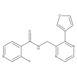 3-fluoro-N-((3-(furan-3-yl)pyrazin-2-yl)methyl)isonicotinamide Structure