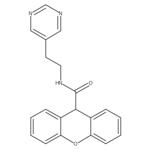 N-(2-(pyrimidin-5-yl)ethyl)-9H-xanthene-9-carboxamide Structure