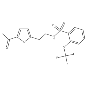 N-(2-(5-acetylthiophen-2-yl)ethyl)-2-(trifluoromethoxy)benzenesulfonamide Structure