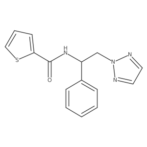 N-(1-phenyl-2-(2H-1,2,3-triazol-2-yl)ethyl)thiophene-2-carboxamide结构式