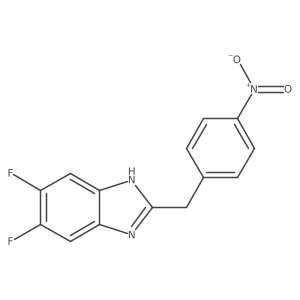 5,6-difluoro-2-[(4-nitrophenyl)methyl]-1H-1,3-benzodiazole结构式