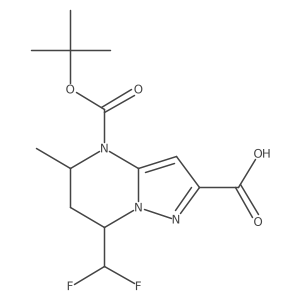 4-[(tert-butoxy)carbonyl]-7-(difluoromethyl)-5-methyl-4H,5H,6H,7H-pyrazolo[1,5-a]pyrimidine-2-carboxylic acid Structure