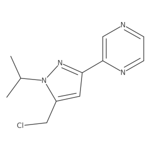2-(5-(chloromethyl)-1-isopropyl-1H-pyrazol-3-yl)pyrazine结构式