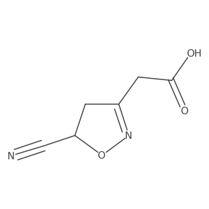 2-(5-Cyano-4,5-dihydroisoxazol-3-yl)acetic acid Structure