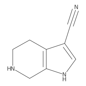 4,5,6,7-Tetrahydro-1H-pyrrolo[2,3-c]pyridine-3-carbonitrile结构式