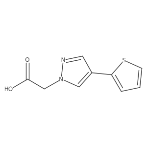 2-(4-(thiophen-2-yl)-1H-pyrazol-1-yl)acetic acid Structure
