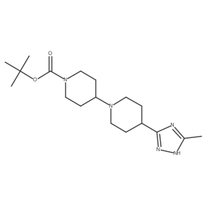 tert-butyl 4-[4-(5-methyl-1H-1,2,4-triazol-3-yl)piperidin-1-yl]piperidine-1-carboxylate结构式