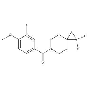 (1,1-Difluoro-6-azaspiro[2.5]octan-6-yl)(3-fluoro-4-methoxyphenyl)methanone Structure