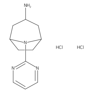 8-(Pyrimidin-2-yl)-8-azabicyclo[3.2.1]octan-3-amine dihydrochloride结构式
