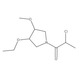 2-Chloro-1-(3-ethoxy-4-methoxypyrrolidin-1-yl)propan-1-one Structure