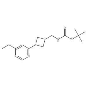 tert-butyl N-{[1-(6-ethylpyrimidin-4-yl)azetidin-3-yl]methyl}carbamate结构式