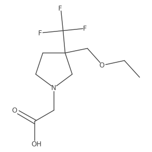 2-(3-(Ethoxymethyl)-3-(trifluoromethyl)pyrrolidin-1-yl)acetic acid结构式