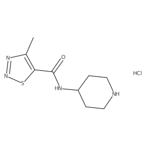 4-methyl-N-(piperidin-4-yl)-1,2,3-thiadiazole-5-carboxamide hydrochloride Structure