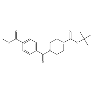 t-Butyl 4-(4-methoxycarbonylbenzoyl)piperazine-1-carboxylate结构式