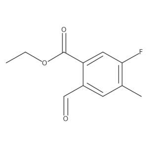 Ethyl 5-fluoro-2-formyl-4-methylbenzoate结构式