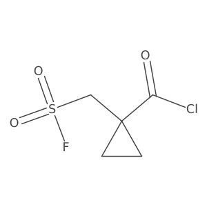 1-[(Fluorosulfonyl)methyl]cyclopropane-1-carbonyl chloride结构式