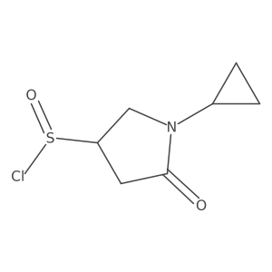 1-Cyclopropyl-5-oxopyrrolidine-3-sulfinyl chloride Structure