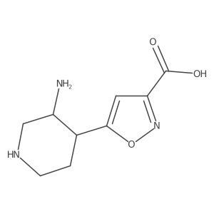 5-(3-Aminopiperidin-4-yl)-1,2-oxazole-3-carboxylic acid Structure