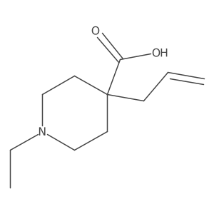 1-Ethyl-4-(prop-2-en-1-yl)piperidine-4-carboxylic acid Structure
