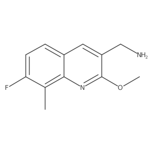 (7-Fluoro-2-methoxy-8-methylquinolin-3-yl)methanamine结构式