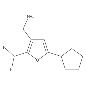 [5-Cyclopentyl-2-(difluoromethyl)furan-3-yl]methanamine Structure