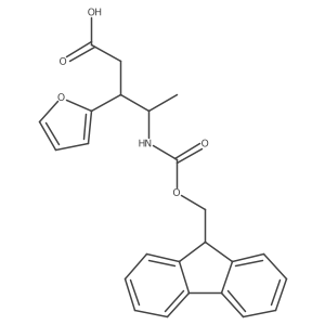 4-({[(9H-fluoren-9-yl)methoxy]carbonyl}amino)-3-(furan-2-yl)pentanoic acid结构式