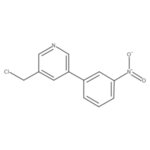 3-(Chloromethyl)-5-(3-nitrophenyl)pyridine结构式