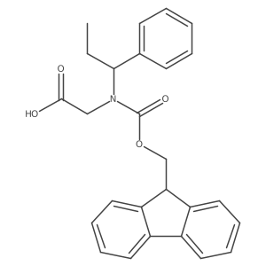 2-({[(9H-fluoren-9-yl)methoxy]carbonyl}(1-phenylpropyl)amino)acetic acid Structure