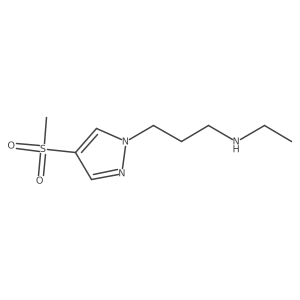 ethyl[3-(4-methanesulfonyl-1H-pyrazol-1-yl)propyl]amine结构式