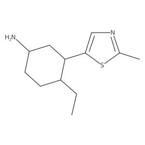 4-Ethyl-3-(2-methyl-1,3-thiazol-5-yl)cyclohexan-1-amine Structure