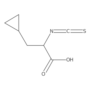 3-Cyclopropyl-2-isothiocyanatopropanoic acid结构式