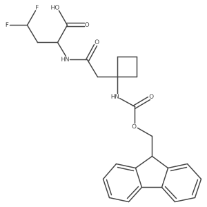 2-{2-[1-({[(9H-fluoren-9-yl)methoxy]carbonyl}amino)cyclobutyl]acetamido}-4,4-difluorobutanoic acid Structure