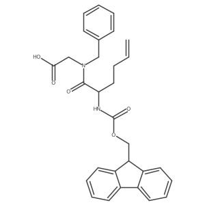 2-[N-benzyl-2-({[(9H-fluoren-9-yl)methoxy]carbonyl}amino)hex-5-enamido]acetic acid Structure