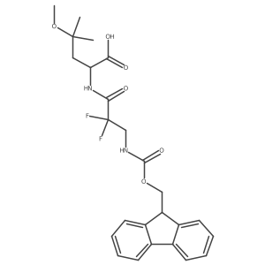 2-[3-({[(9H-fluoren-9-yl)methoxy]carbonyl}amino)-2,2-difluoropropanamido]-4-methoxy-4-methylpentanoic acid Structure