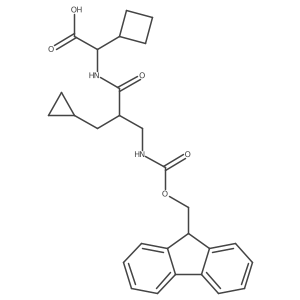 2-cyclobutyl-2-[2-(cyclopropylmethyl)-3-({[(9H-fluoren-9-yl)methoxy]carbonyl}amino)propanamido]acetic acid Structure