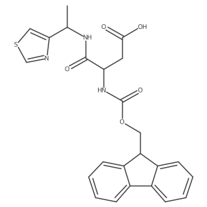 3-({[(9H-fluoren-9-yl)methoxy]carbonyl}amino)-3-{[1-(1,3-thiazol-4-yl)ethyl]carbamoyl}propanoic acid Structure