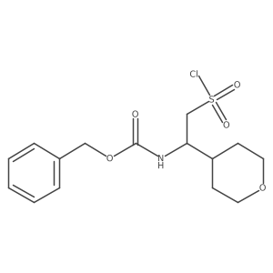 benzyl N-[2-(chlorosulfonyl)-1-(oxan-4-yl)ethyl]carbamate结构式