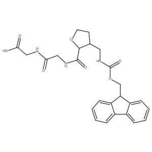 2-[2-({3-[({[(9H-fluoren-9-yl)methoxy]carbonyl}amino)methyl]oxolan-2-yl}formamido)acetamido]acetic acid结构式